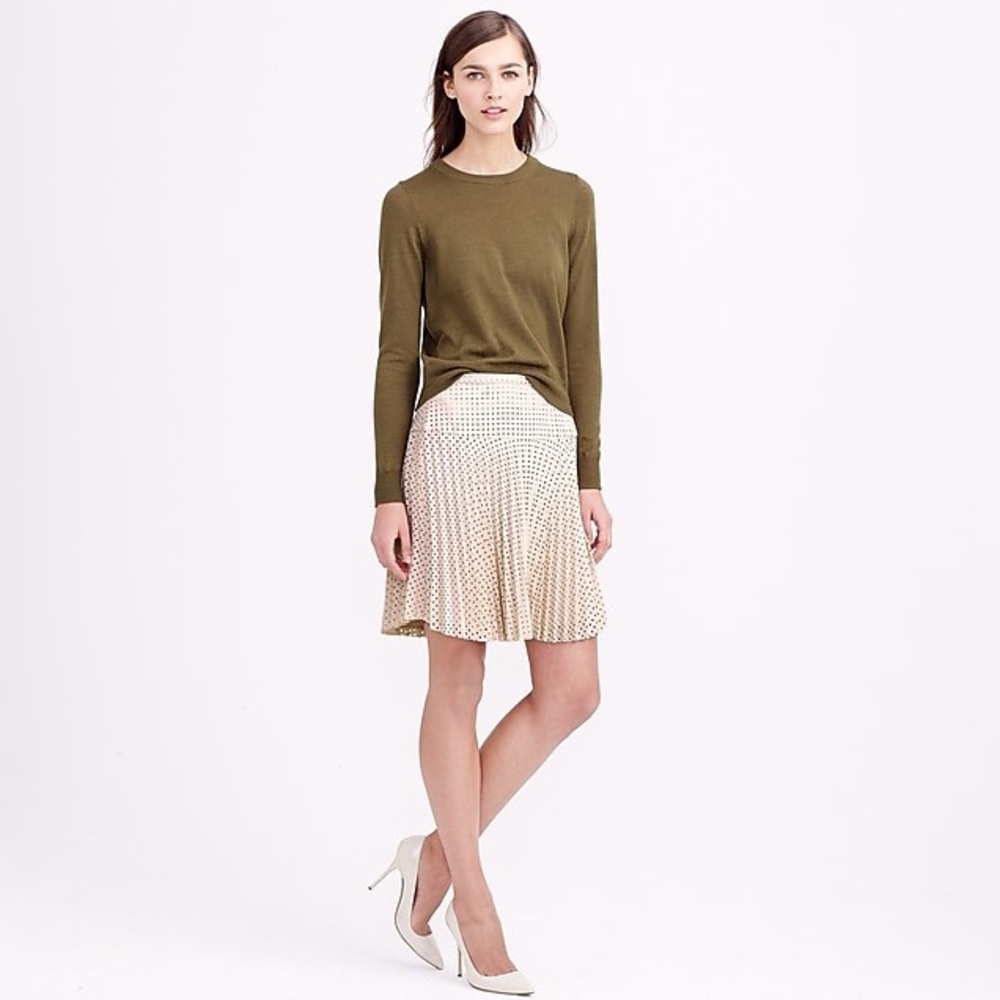 J.Crew Laser-cut pleated skirt